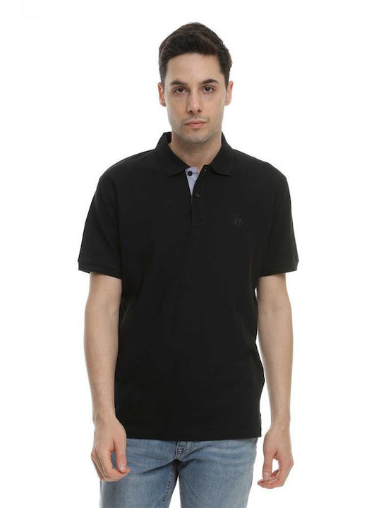 Polo Short Sleeve Black Blouse