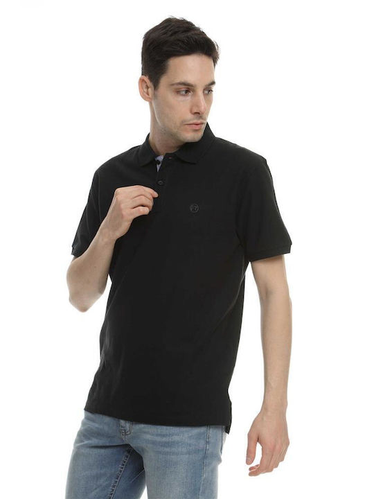 Polo Short Sleeve Black Blouse