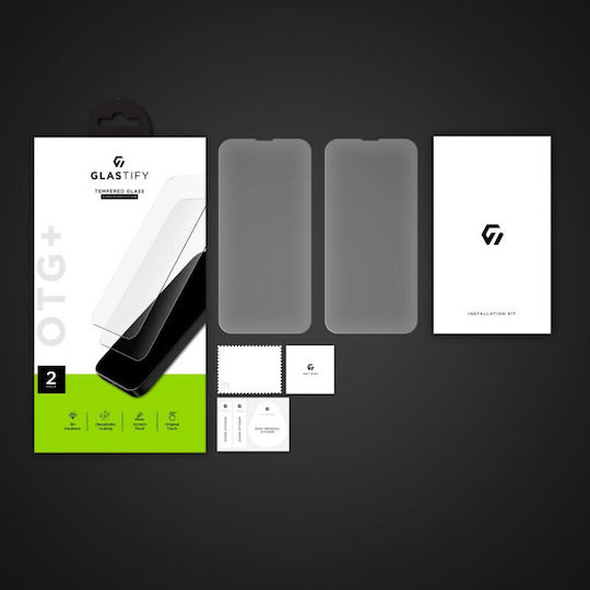 Glastify OTG+ Gehärtetes Glas 2Stück (iPhone 14 Pro)