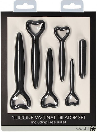 Shots Silicone Vaginal Dilator Set BDSM Accessory σε Μαύρο Χρώμα