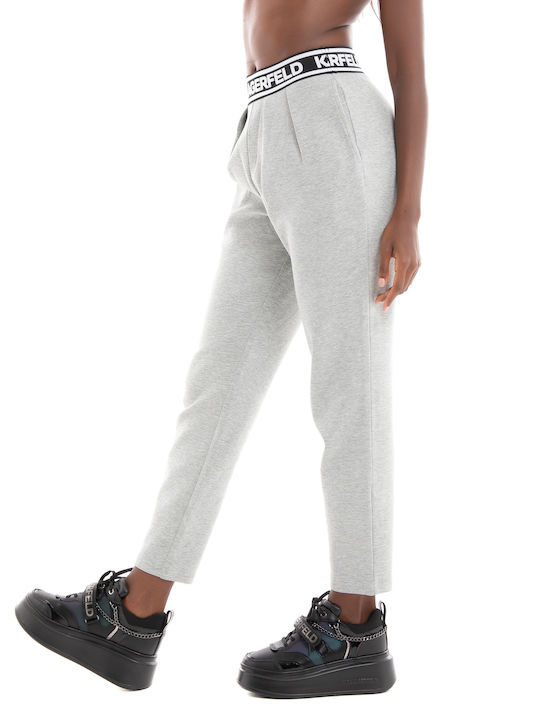 Karl Lagerfeld Women's High Waist Sweatpants Gray