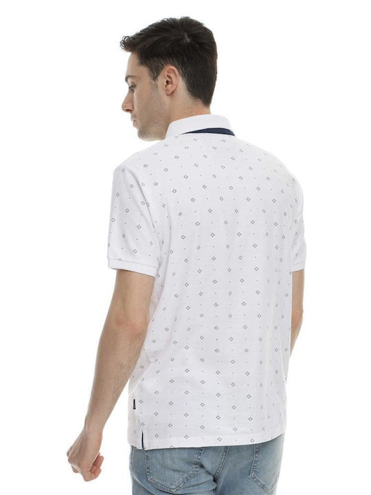 Double S Bluza Bărbătească cu Mânecă Scurtă Polo Off White