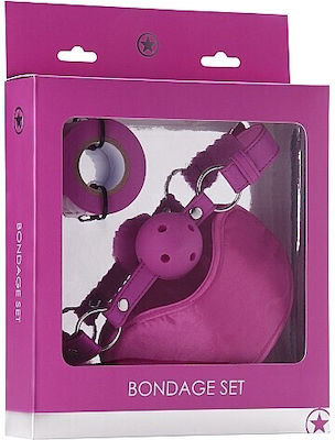 Shots Ouch Bondage Set Kit BDSM în Culoarea Roz OU195PNK