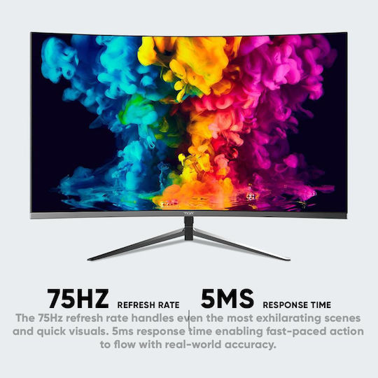 Armaggeddon Pixxel+ Pro PSC27HD AHVA Curved Monitor 27" FHD 1920x1080 με Χρόνο Απόκρισης 5ms GTG