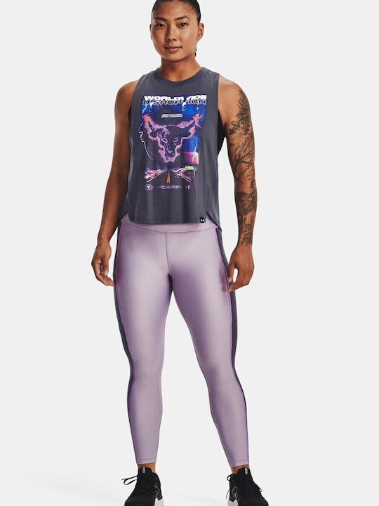 Training Damen Gekürzte Formendefinition Leggings Lila