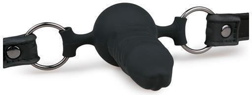 Easytoys Ball Gag with Silicone Dong Φίμωτρο σε Μαύρο Χρώμα