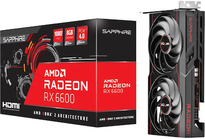 Sapphire Radeon RX 6600 8GB GDDR6 Pulse Κάρτα Γραφικών PCI-E x8 4.0 με HDMI και 3 DisplayPort