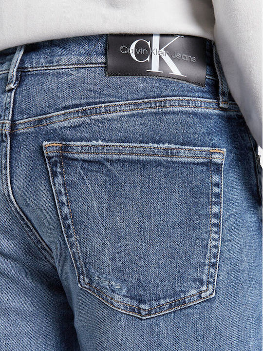 Herren Jeanshose mit Slim Verjüngt Passform Blau