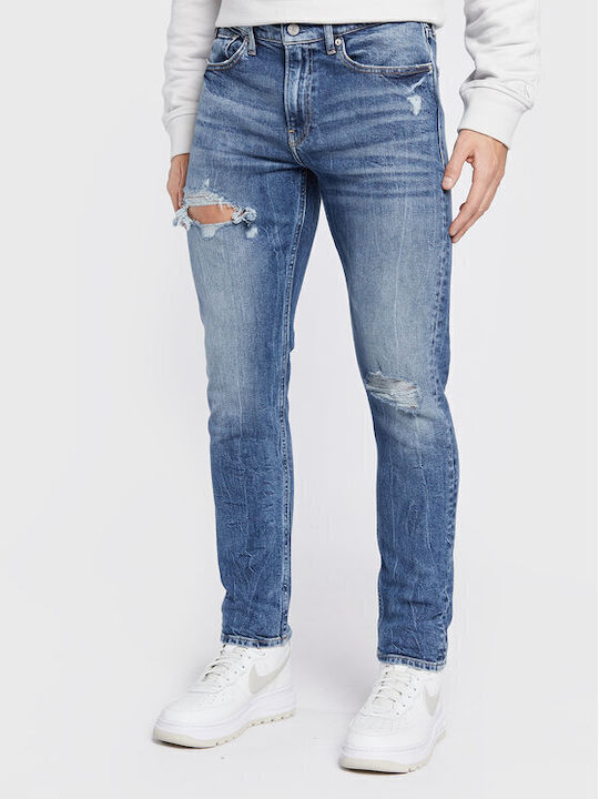 Herren Jeanshose mit Slim Verjüngt Passform Blau