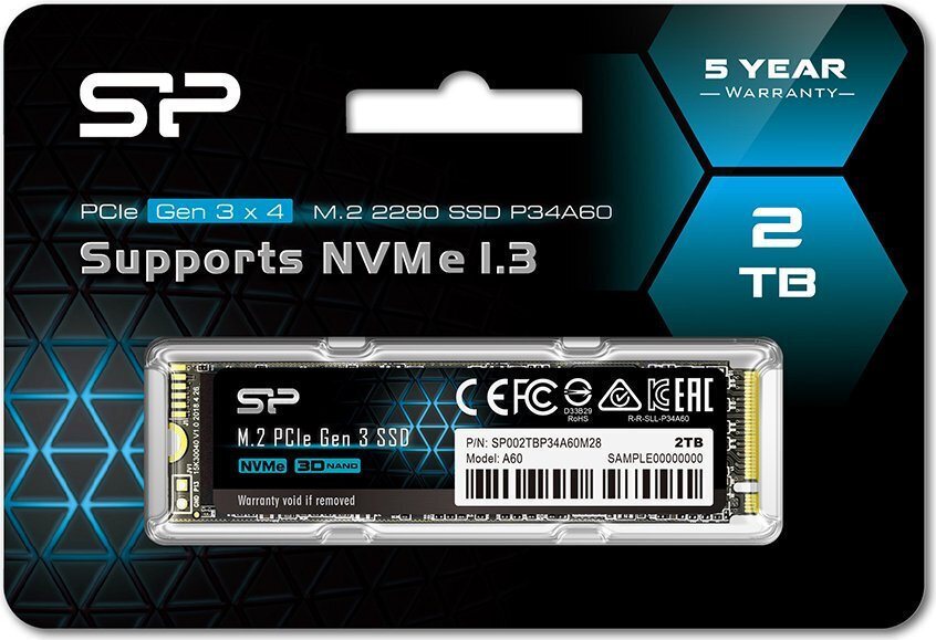 Silicon Power P34A60 SSD 2TB Tip M.2 Cu Conexiune PCI Express 3.0