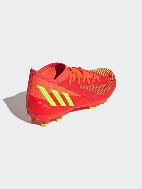 Adidas Παιδικά Ποδοσφαιρικά Παπούτσια Predator Edge 3 με Τάπες Solar Red / Solar Green / Core Black