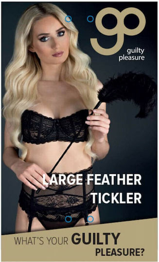Guilty Pleasure Feather Tickler Large Pană pentru Gâdilat în Culoare Negru