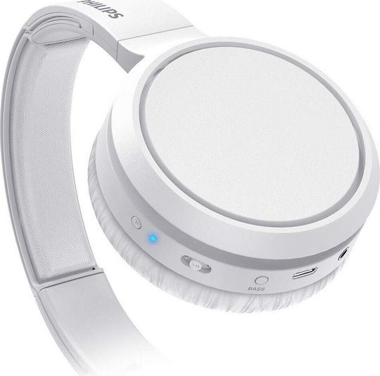 Philips TAH5205WH Wireless / Wired Over Ear Headphones with 29 hours of Operation and Quick Charge White