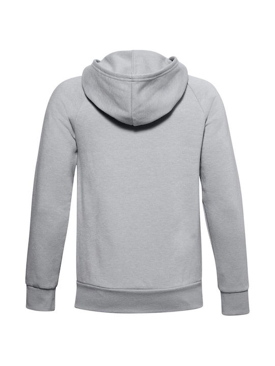 Under Armour Boys Athleisure Hooded Sweatshirt Rival with Zipper Gray