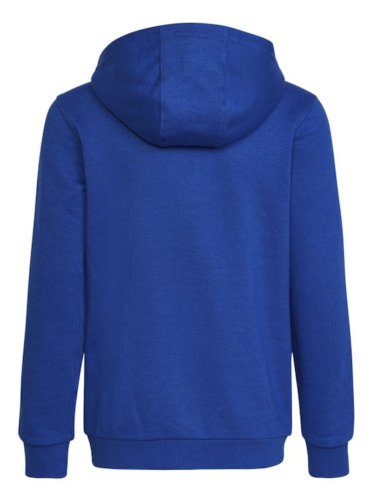 Adidas Boys Athleisure Hooded Sweatshirt with Zipper Blue