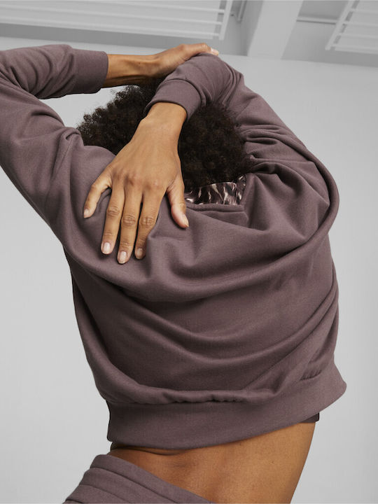 Puma Women's Cropped Sweatshirt Brown