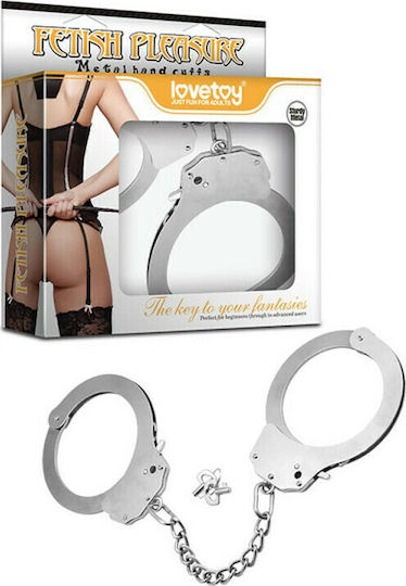 Lovetoy Fetish Pleasure Metal Hand Cuffs Handcuffs in Silver Color