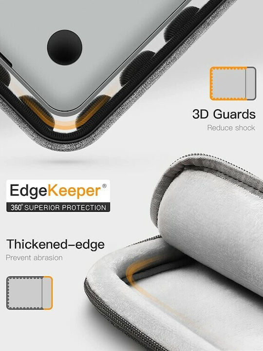 Inateck 360° Protection Σετ με Τσαντάκι Αδιάβροχη Θήκη για Laptop 13" σε Γκρι χρώμα