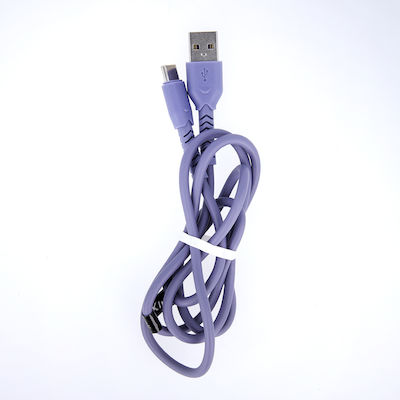 Maxlife USB 2.0 Cable USB-C male - USB-A male Purple 1m (MXUC-04CU)