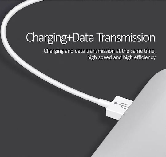 Usams US-SJ285 USB 2.0 Cable USB-C male - USB-A 10W Λευκό 1m SJ285USB01