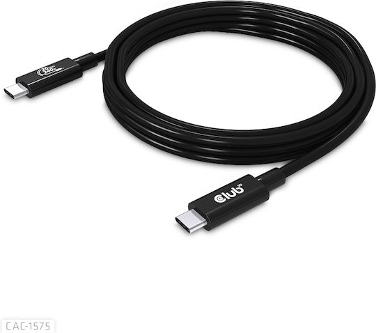 Club3D USB 4 Video Cable USB-C male - USB-C 240W PD Μαύρο 2m CAC-1575
