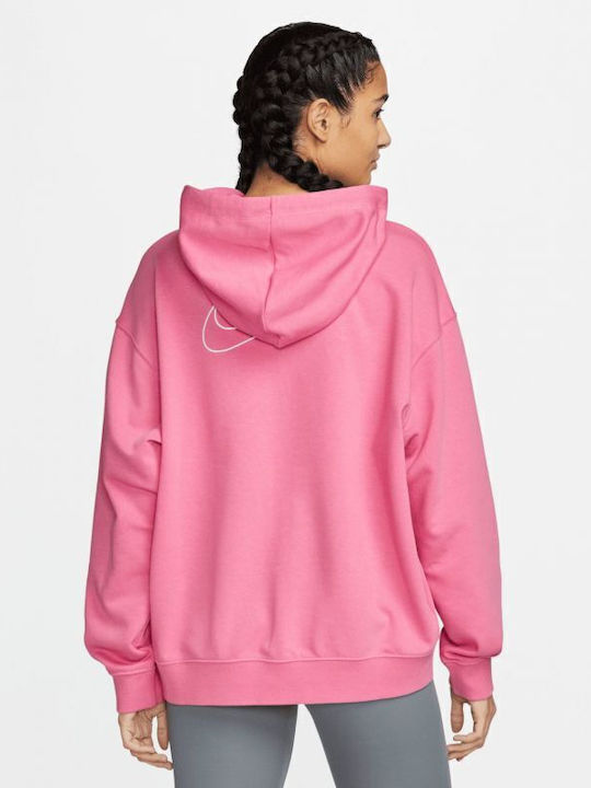 Nike Get Fit Ζακέτα Ροζ με Κουκούλα