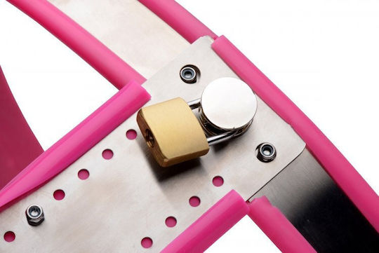 XR Master Series Stainless Steel Adjustable Female Chastity Belt Keuschheitsgürtel in Rosa Farbe