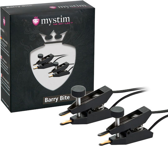 Mystim Barry Bite for Electro-stimulation in Black Color 2pcs