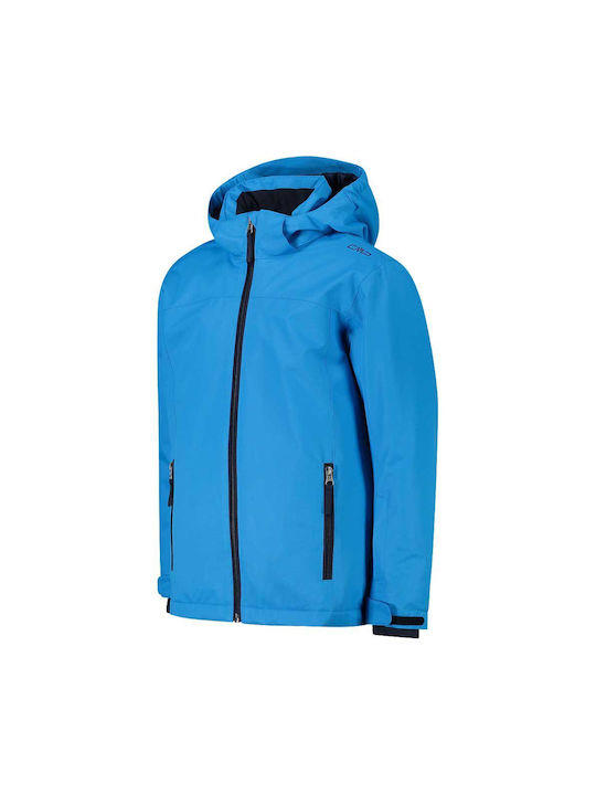 CMP Kids Sports Jacket short Windproof Hooded Blue