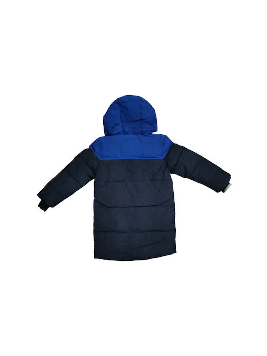 Nath Kids Kids Quilted Jacket Long Hooded Blue