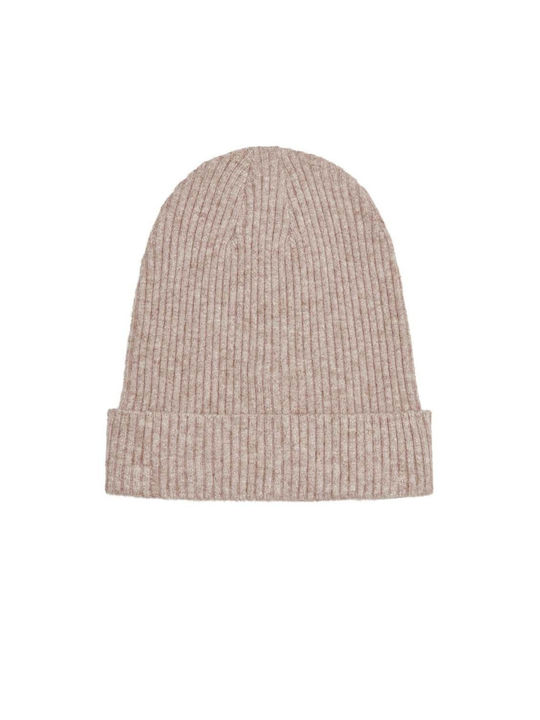 Only Ribbed Beanie Cap Beige