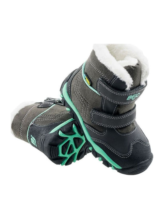 Daisy Mid Kids Boots with Velcro Gray