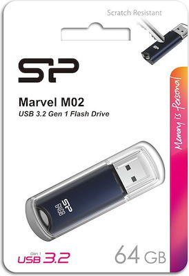 Silicon Power Marvel M02 64GB USB 3.2 Stick Albastru