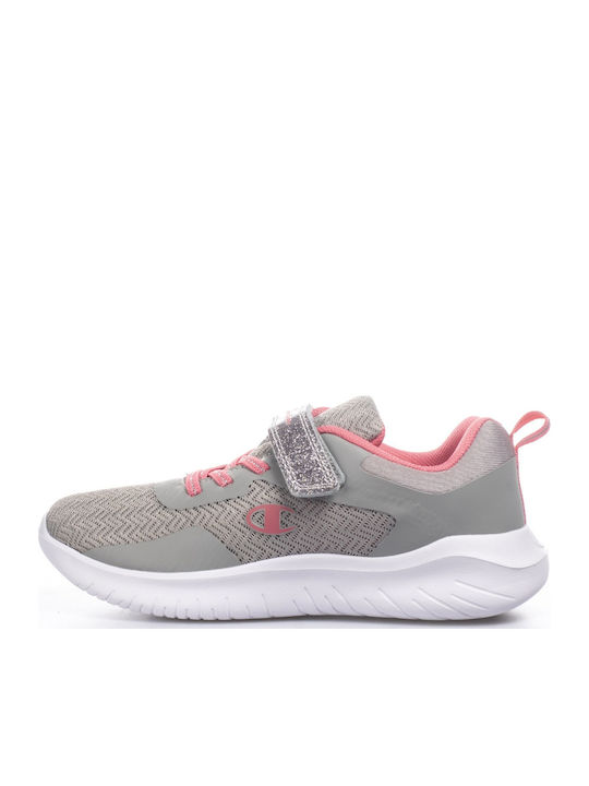 Softy Evolve Kids Sports Shoes Running with Hoop & Loop Closure Gray