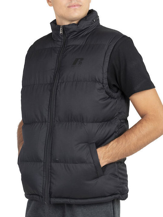 Ärmellos Jacke Puffer Schwarz