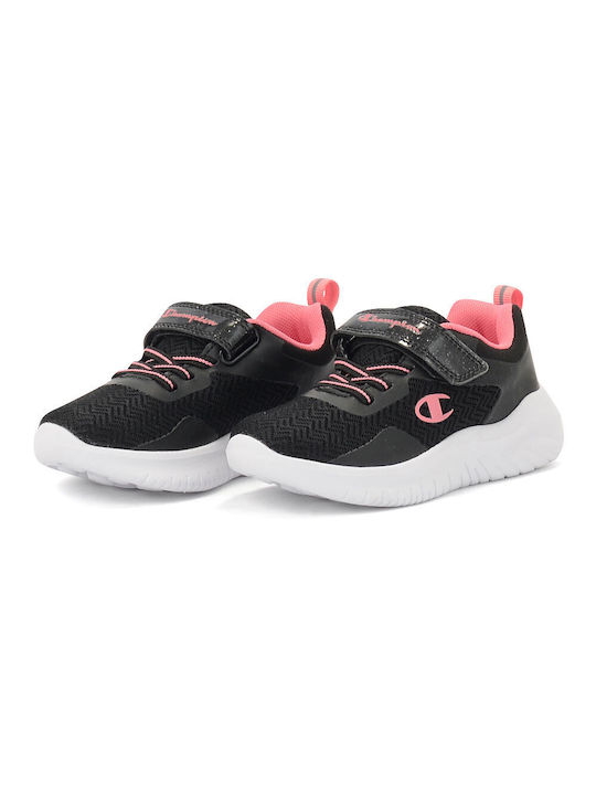 Softy Evolve Kids Sports Shoes Running with Hoop & Loop Closure Black