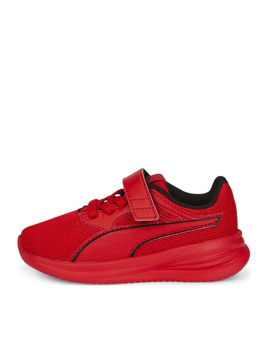 Transport Ac Kids Sports Shoes Running with Hoop & Loop Closure Red
