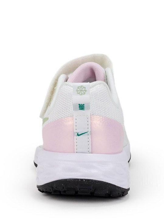 Revolution 6 Αθλητικά Παιδικά Παπούτσια Running με Σκρατς Summit White / Pink Foam / White / Honeydew
