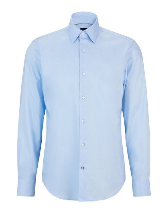 Kent Long-sleeved Cotton Shirt Light Blue