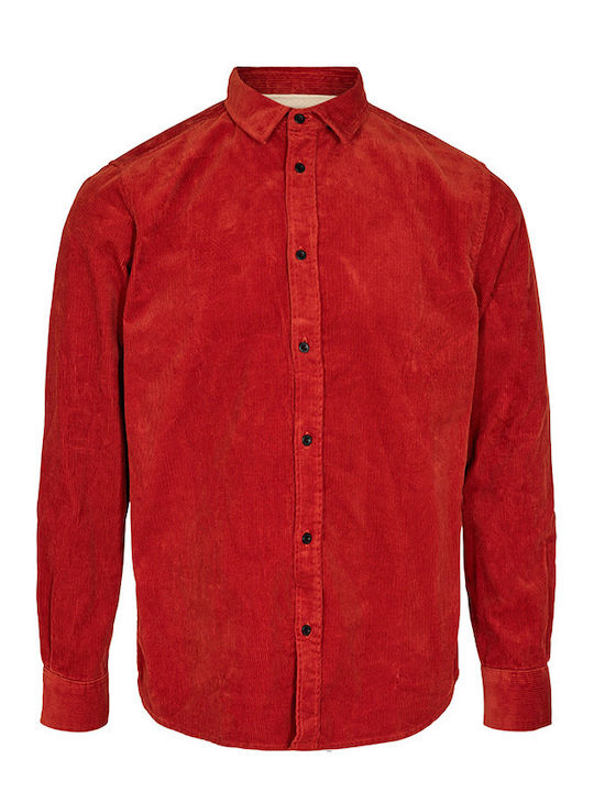 Long-sleeved Corduroy Shirt Cinnamon