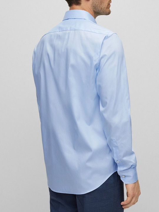 Kent Long-sleeved Cotton Shirt Light Blue