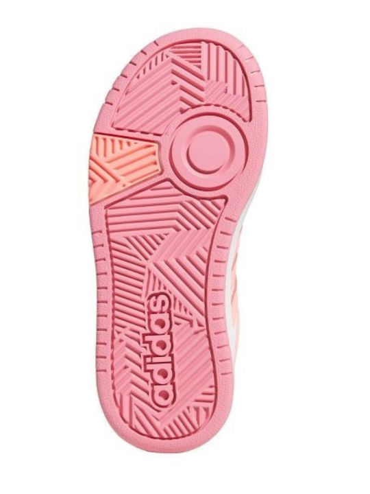 Hoops Hoops 3.0 K Kids Sports Shoes Basketball with Laces Cloud White / Rose Tone / Acid Red