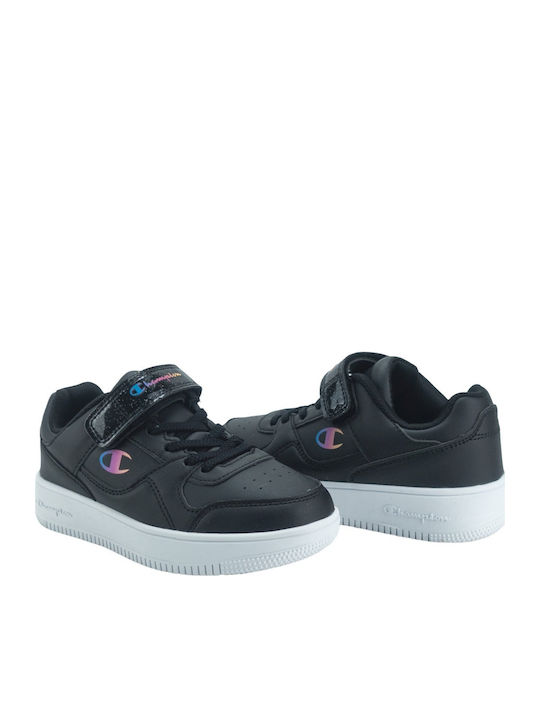 Rebound Low G Ps Kinder Sportschuhe Basketball mit Bügel- und Schleifenverschluss Schwarz
