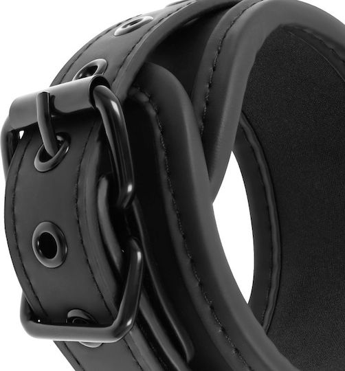 Fetish Submissive Cuff & Tether Set Σετ για Δέσιμο στο Κρεβάτι σε Μαύρο Χρώμα