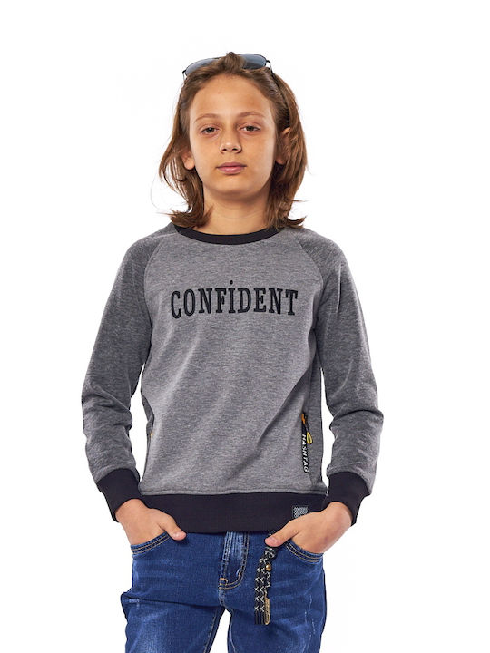 Hashtag Kids Sweatshirt with Pocket Gray