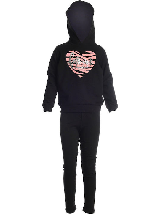 Joyce Kinder-Sweatshirt mit Kapuze Schwarz Love Zebra Joyce Kinder-Sweatshirt mit Kapuze Schwarz Love Zebra