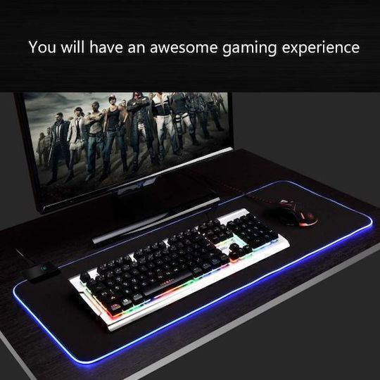 Gms GMS Гейминг Мишка Пад XXL (800мм) с RGB Осветление чрез USB Черен 52611302