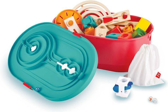 Hape Παιχνίδι Κατασκευών Ξύλινo Quadrilla Marble Run για Παιδιά 4+ Ετών
