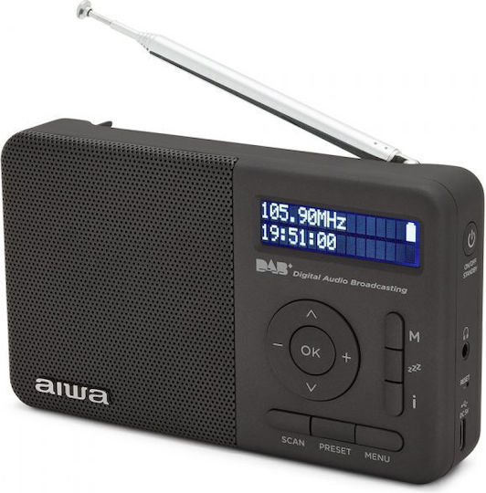 Aiwa RD-40DAB/BK Φορητό Ραδιόφωνο Επαναφορτιζόμενο DAB+ Μαύρο