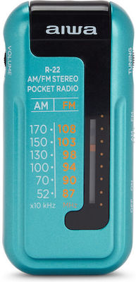 Aiwa R-22TQ Mini Radio Battery Turquoise